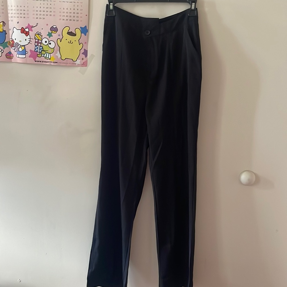 High waisted front split pant size xs